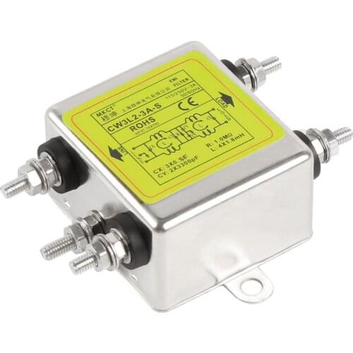 Bolt Connection Single-Phase EMI Anti-interference AC 220V Bipolar Purification CW3L2-3A/6A/10A/20A-S Power Filter