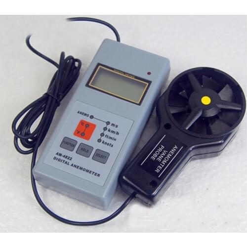 AM4822 Digital Anemometer Wind Speed Meter Handheld Accurate Low Battery Indicator LCD