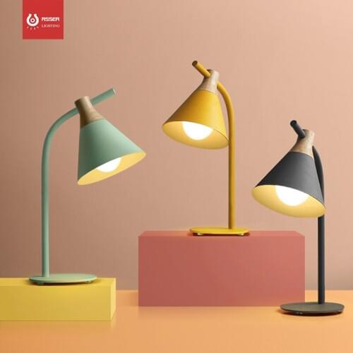 Colorful Macaron Lamp For Sitting Room Furniture Modern Led Light Home Decor Simple Table Lamp For Bedroom Sets