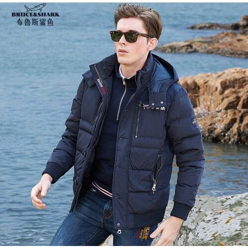 Mens Down Feather Jacket Men Coat 70% gray duck down Waterproof Windbreaker Down Jackets Male Hooded Thermal Coat Plus Size