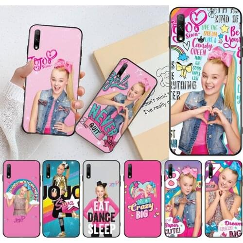 CUTEWANAN JoJo Siwa Bow Joelle Joanie Soft black Phone Case for Huawei Honor 30 20 10 9 8 8x 8c v30 Lite view pro
