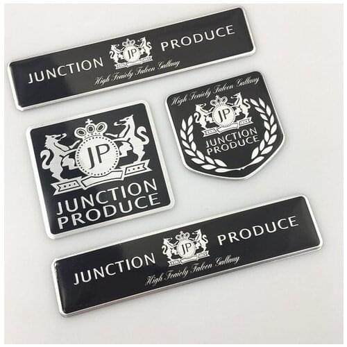 Set Auto Metal Junction PRODUCE JP Luxury VIP Trunk Side Seal Decals Sticker Badge Car Assessoires