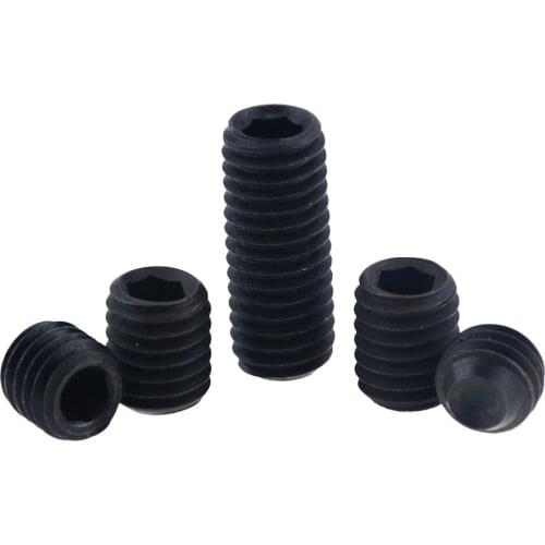 50PCS M2*2 2.5 3 4 5 6 8 10 12 DIN916 Black Grade 12.9 Alloy Steel Hex Hexagon Socket Allen Cup Point Grub Screw Set Bolt M2x2