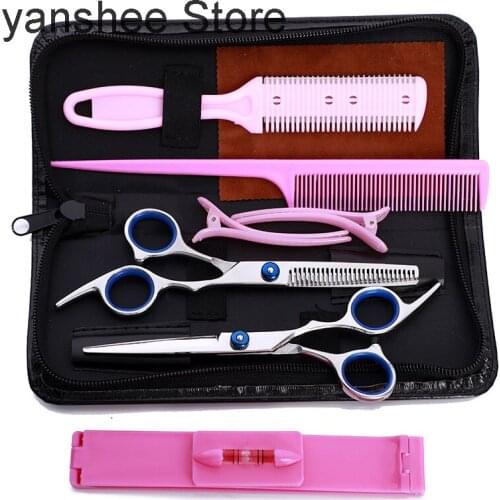 Professional hairdressing tool set hairdressing scissors tooth scissors + flat scissors set combined bangs artifact