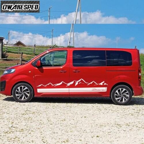 Car Door Both Side Decor Sticker For-Citroen Jumpy Spacetourer XS M XL Outdoor Edition Mountains Styling Auto Body Vinyl Decals
