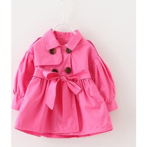 2017 New Baby Girl Cotton coat Children Clothing Girls Coat Autumn Loose Winter Princess Jackets Kids Trench Child Outwear