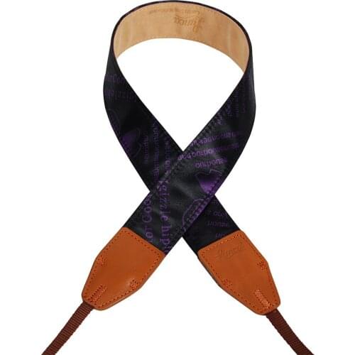 New Universl Camera Neck Strap Durable Leather Blue Rose Pattern Wide Shoulder Neck Strap Belt For Canon SLR DSLR