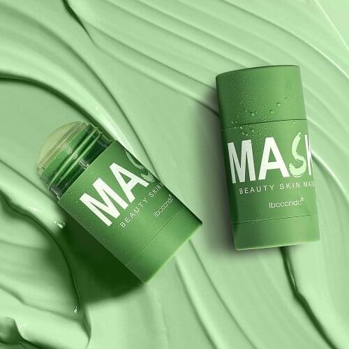 Cleaning Facial Mask Green Tea Clay Oil Control Clay Stick for Women Moisturizing Blackhead Remover Anti-Acne Shrinks Pores