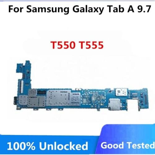 Original Unlocked For Samsung Galaxy Tab A 9.7 Motherboard T550 T555 Logic Board With Full Chips Android System Mainboard
