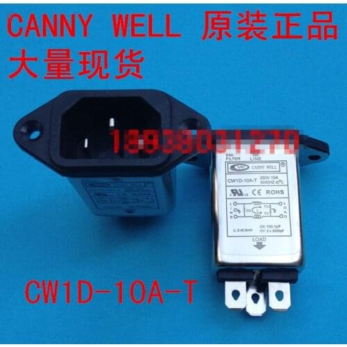 Original new 100% import socket type power filter CW1D-03A/06A/10A-T small side purifier switch