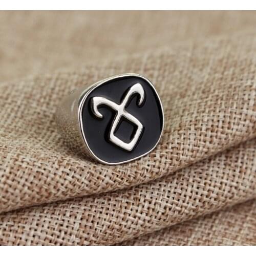 The Mortal Instruments City of the Bones Power Rune Rings Fingerstall Ring for Men Movie Jewelry accessories