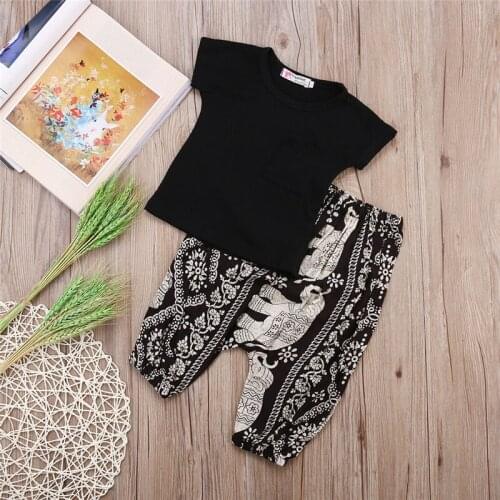 1-5T Newborn Baby Boy Girls Clothes Summer Outfits Toddler Infant Casual Short Sleeve T-shirt+Pants 2PCS Baby Clothing Sets