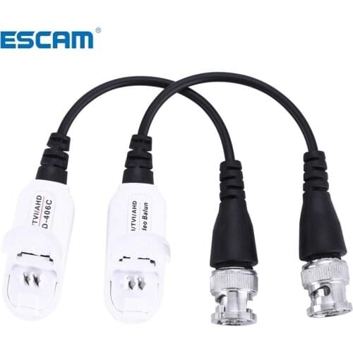 ESCAM 5pcs/lot HD 720P/1080P CVI/TVI/AHD Passive Video Balun BNC Connector To UTP Cat5/5e/6 Video Balun Passive Transceivers