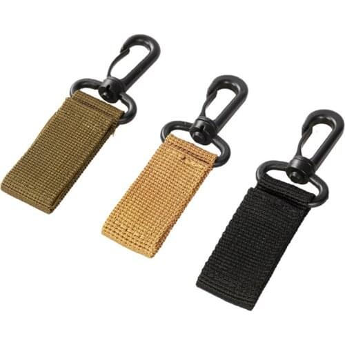 Outdoor Camping Hiking Molle 360-degree Rotatable Triangle Backpack Waist Bag Fastener Hook Buckle Carabiner Keychain Hook