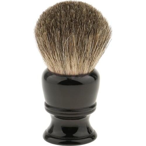 Premium Shaving Brush Resin Handle Salon Barber Razor Tool Black for Men