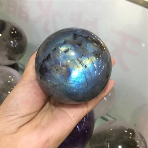 Natural labradorite Crystal polished Sphere Ball Healing crystal high quality