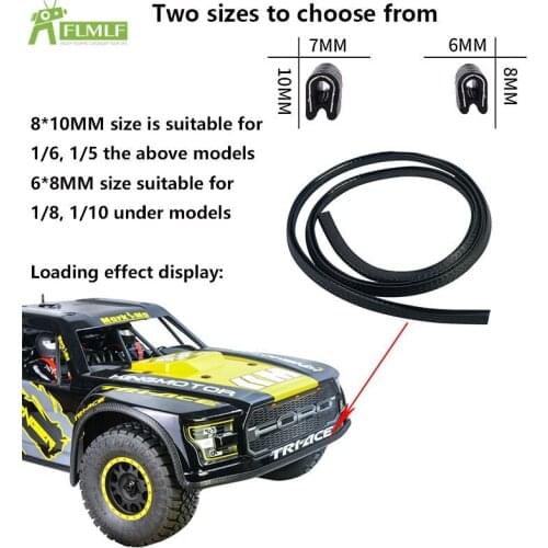 1M Body Protection Rubber Strip Fit 1/5 1/8 1/10 Hpi Mcd Redcat Baja Losi HSP Traxxas TRX-4 Axial SCX10 D90 Rc Car Parts