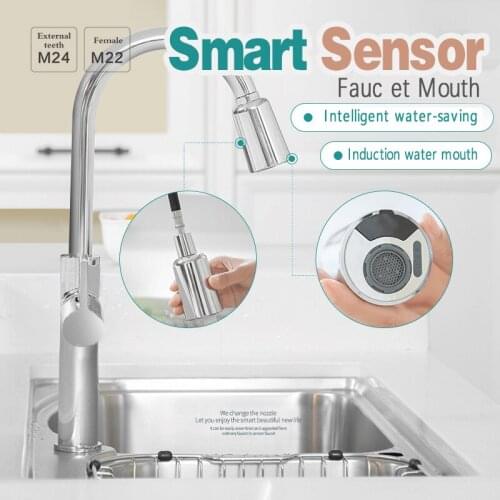 Smart Sensor Faucet Mouth Touchless Faucet Spray Head Replacement for Kitchen Sink @LS