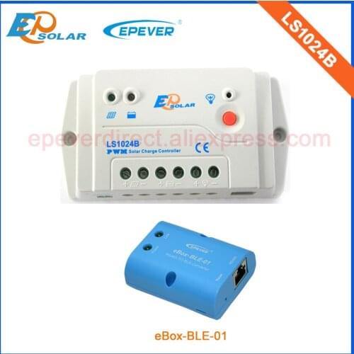Solar Controller with eBOX-BLE-01 bluetooth function adapter for Android Phone APP LS1024B 10A 10amps 12V/24V Battery charger