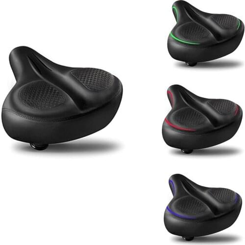 Oversized Comfort Bike Seat, Most Comfortable Replacement Bicycle Saddle Wide Soft Padded Bike Saddle For Men