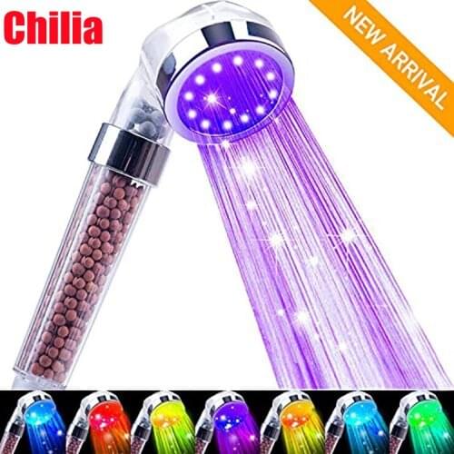 Bathroom Water-Saving Led Shower Head 7 Color Change Randomly Regendusche Handdouche Met Led Ducha Bath Led Shower Head