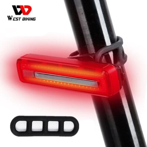 WEST BIKING Bike USB Rechargeable Taillight Waterproof 360 Rotate Bicycle Warning Lights Powerful LED Cycling Safety Rear Light