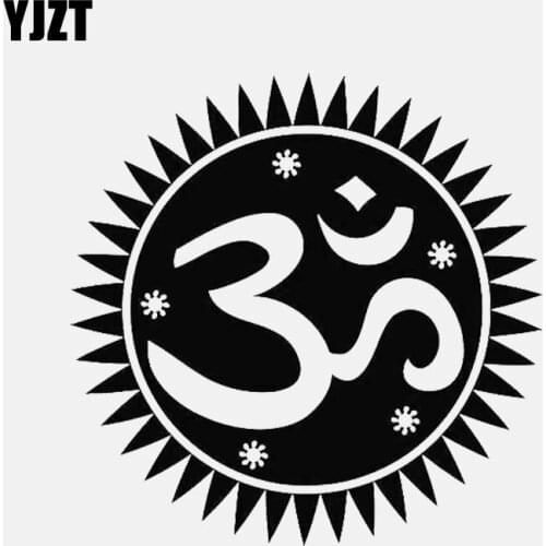 YJZT 15.3CM*15.3CM Car Sticker Vinyl Decal Buddhism Yoga Art Black/Silver C3-1528