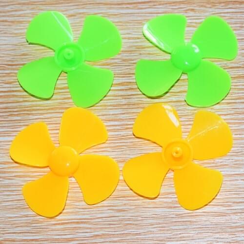 10/100pcs OD 60mm/1.5mm hole propeller/plastic blades/fan leaf/rc car ship baby Toy Accessories/Technology model parts