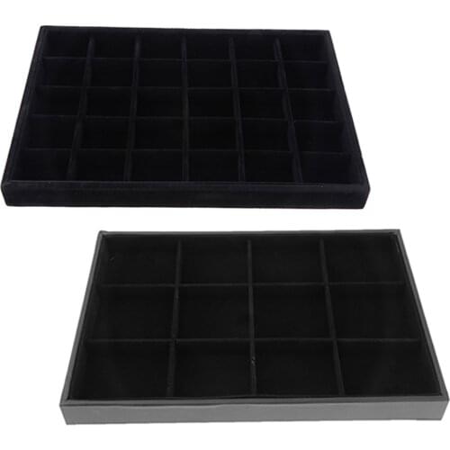 2pcs 12 /30 Compartments Bacelet Watch Display Tray Storage Holder Velvet