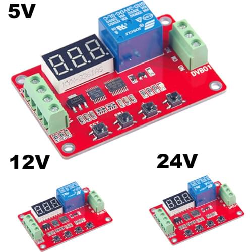 3 Types - DC 5V 12V 24V Voltage Measurement Relay Module Digital Display Voltage Comparator Autosave