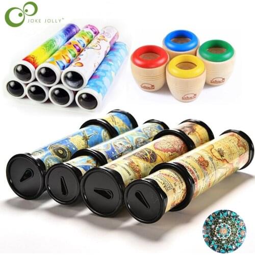 3 Kinds Rotating Kaleidoscopes Magic toy Colorful World Preschool Toys Educational Science toys Best Gifts for kids GYH