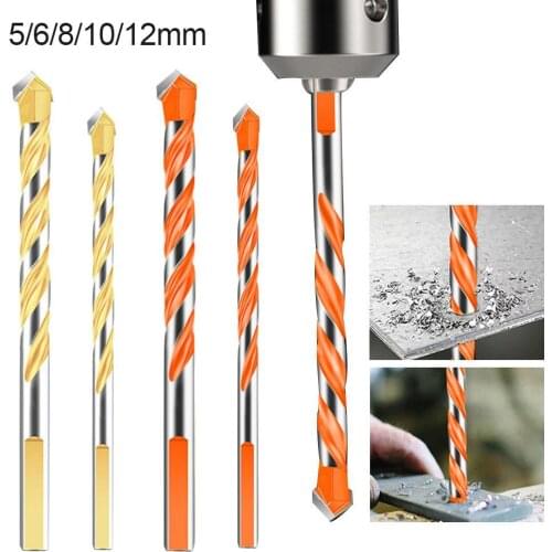 5/6/8/10/12mm Durable Multifunctional Triangle Glass Ceramic Tile Drilling Twist Bit Drilling Machine Electric Tools Wholesale