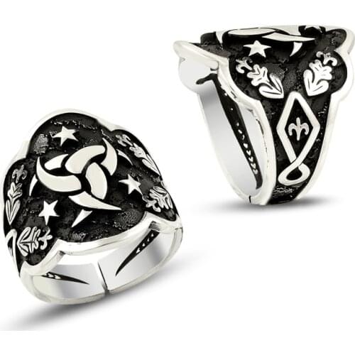 925 Silver Art Design Handmade Rings for Men