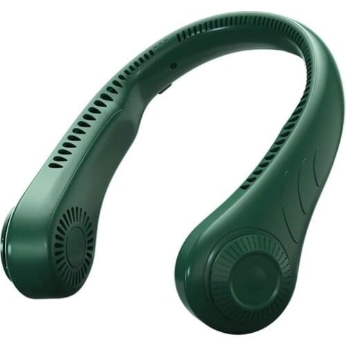 Mini Bladeless Fan Neck Fan Lazy Hanging Mute Outdoor Sports USB Rechargeable for Home Outdoor 360 Degree Lazy Neckband FS85