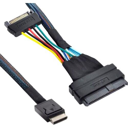 Chenyang Oculink SFF-8611 to U.2 U.3 SFF-8639 NVME PCIe PCI-Express SSD Cable for Mainboard SSD