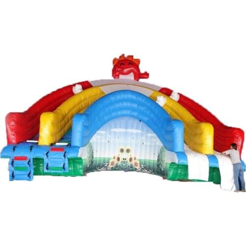 Colorful inflatable slide rainbow inflatable pool slides