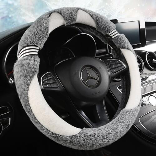 D Shape Car Steering Wheel Cover PLUSH For Nissan Qashqai J11 Nissan X-trail T32 Golf 7 Tiguan 2019 2020 Kia Optima K5 2021