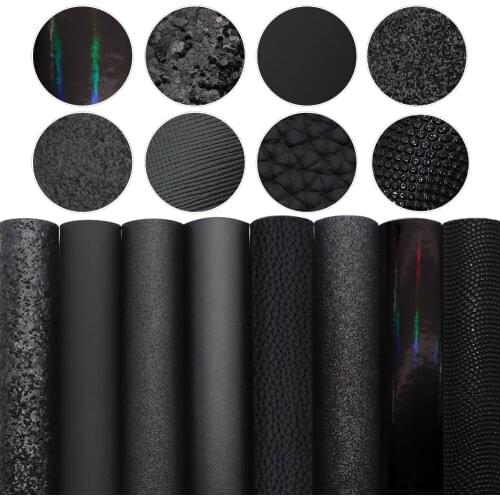 David accessories 8pcs/set 20*33cm Litchi Glitter Faux Leather Fabric for Bows Handbags DIY Handmade Materials Crafts,1Yc12399