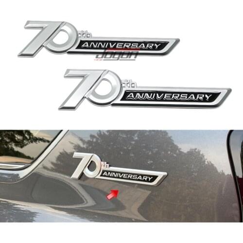 For Toyota Land Cruiser LC100 LC200 LC300 LC70 LC71 LC76 FJ79 Side Rear 3D 70th Anniversa Chrome Emblem Trunk Badge Sticker Trim