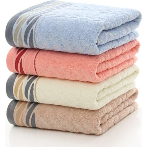 Home Thicken Cotton Bath Towel 70*140cm Arrow Jacquard Bathing Wrap To Dry Body Soft Absorbent Beach Swimming General Towel