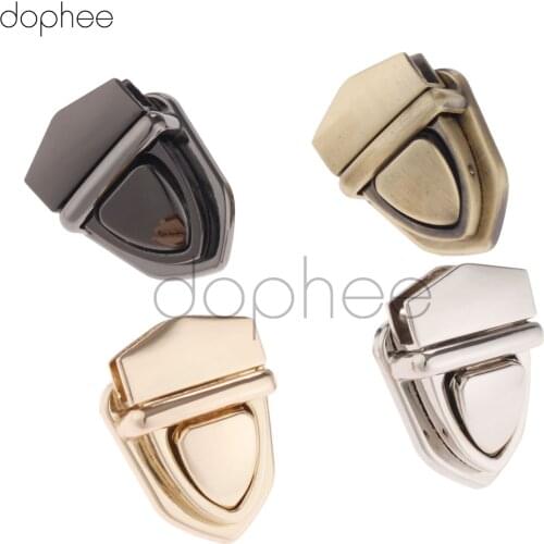 Dophee 1pcs Metal Bag Lock Turn Lock Twist Lock 29*38mm 4 Colors for DIY Handbag Bag Purse Hardware Accessories