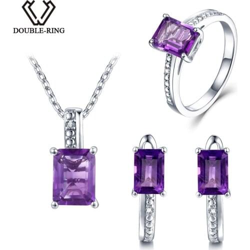 DOUBLE－RING Sets With Precious Stones