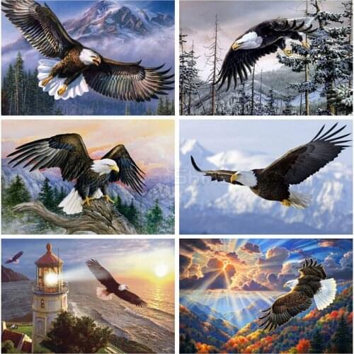 EverShine Eagle Diamond Painting Full Drill Square Animals Cross Stitch Diamond Art Embroidery Mosaic Sale Kits Hobby Gift