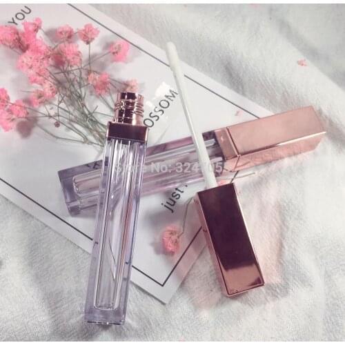 10/30/50pcs High Class Rose Gold Lip Gloss Bottle,Plastic Empty Cosmetic Oil Refillable Tube, Liquid Lipstick Storage Bottle