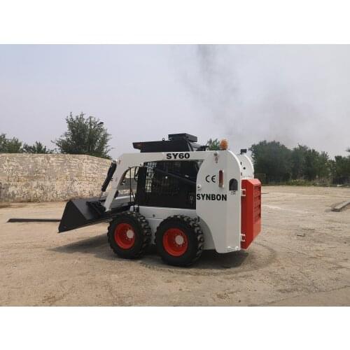 SY60 Wheeled Loading 850kg Hydraulic Motor Mini Skid Steer Backhoe Loader