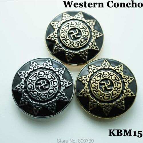 KBM15) 10pc 1-1/8''(3.0cm) Western Conchos Leathercraft