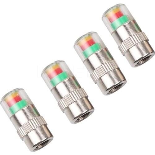 4pcs/Lot tire pressure cap Monitor pressure gauge Cap car tire 2.4 bar 36 PSI Sensor Indicator Alert air pressure gauge