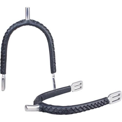 Cavassion Welsh Equestrian Riding Spurs with Spur Band for free Cowdhide Leather Spur