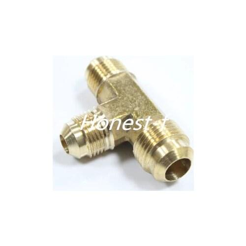 Brass 3/8" x 3/8" x 1/4" OD Flare Reducing Tee,Brass Flare Tube Fitting