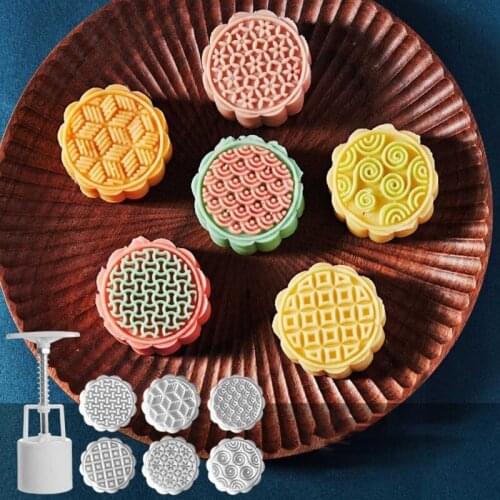 Moon Cakes Moulds Japanese Style Strip Line Shape Hand Pressure Mooncake Cutter for Kitchen Baking Cookie Baking Gadgets
